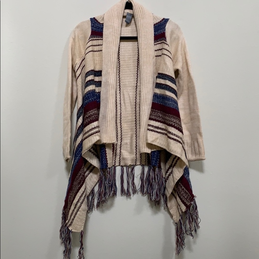 Francescas Beige open front shawl cardigan